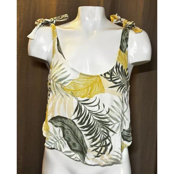 Rip Curl Classic Surf Cami Crop Top Blouse Shirt Bow Tie Shoulder Straps Xsmall - Picture 1 of 14